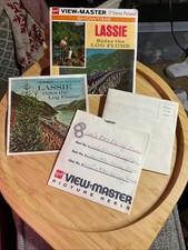 View-Master GAF Lassie Rides The Log Flume 3 Reel Packet Story Booklet 1968 B489