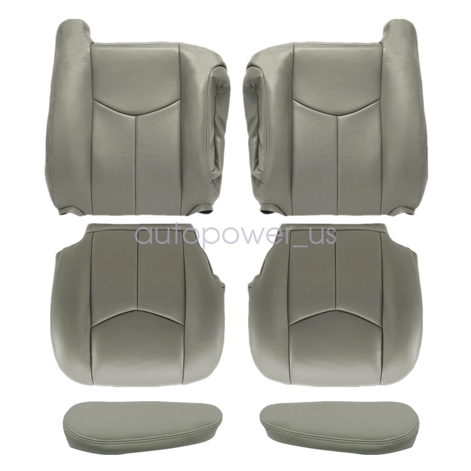 Cubierta de asiento delantero inferior y trasero gris para Chevy Silverado 1500 2500 HD 2003-2006 Foto 3 de 4