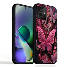 Butterfly Matte Phone Case Cover For Motorola G14 G15 G04 G24 G35 G54 G64 E14 UK