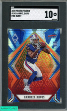 2020 PANINI PHOENIX GABRIEL DAVIS #141 FIRE BURST ROOKIE RC BILLS SGC 10 GEM