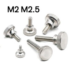 M2 M2.5 Knurled Thumb Screws High Type A2 Stainless Steel Hand Grip Knob Bolts