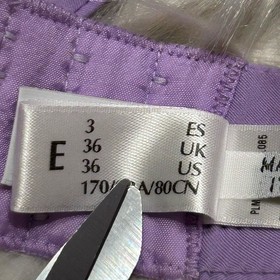 La Perla 36E Bra Purple Lace Underwire Back Closure Sheer