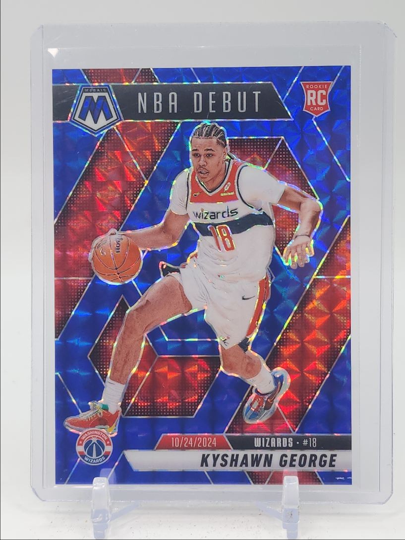 KYSHAWN GEORGE 2024-25 MOSAIC NBA DEBUT ROOKIE BLUE PRIZM RC /199 Q4530