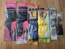 Lot of 6 NEW Synthetic Braiding Hair - Various Colors  Styles