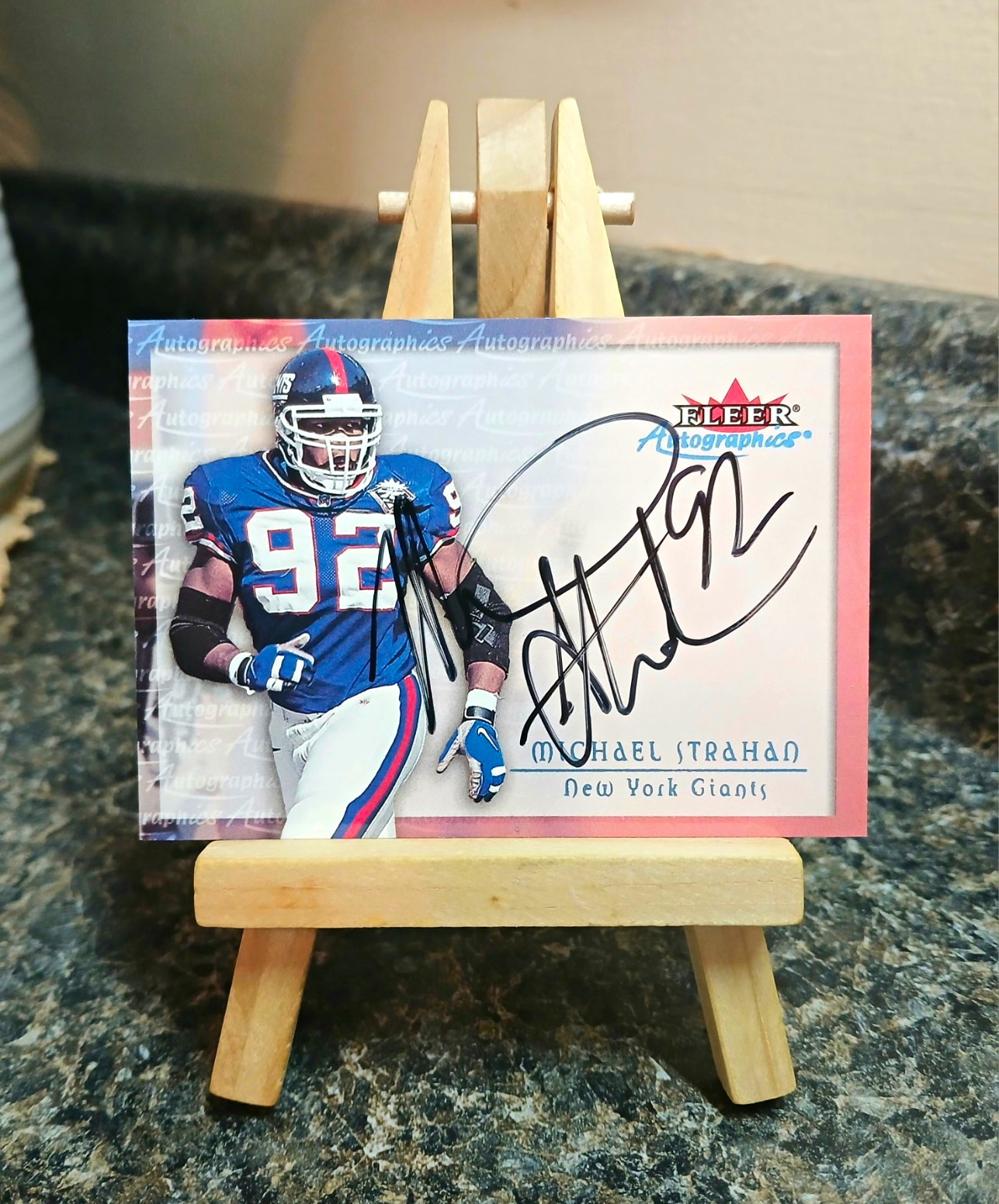 2000 Fleer Autographics Fresh Ink - Michael Strahan Certified Autograph ☆NM/MT☆