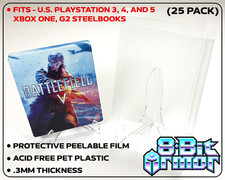 25 Box Protectors for PS3 / PS4 / PS5 / Xbox One / G2 Steelbook Clear Case