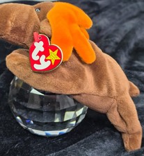 Ty Beanie Baby Chocolate the Moose 1993 4th Gen PVC Pellets, Mint LK1