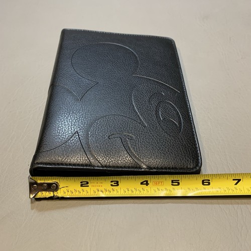Vintage DISNEY Mickey Mouse Organizer 6 Ring Planner Black Leather Embossed - Picture 9 of 10