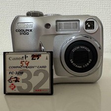 Nikon Coolpix 3100 Digital Camera Silver Compact Test Passed with Card Japan