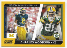 2021 Score Collegiate Champions Gold #CC7 Charles Woodson Green Bay Packers UM