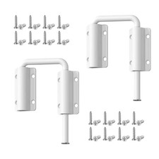 Upgraded Sliding Door Loop Lock, Gate Latches, White-2PCS
