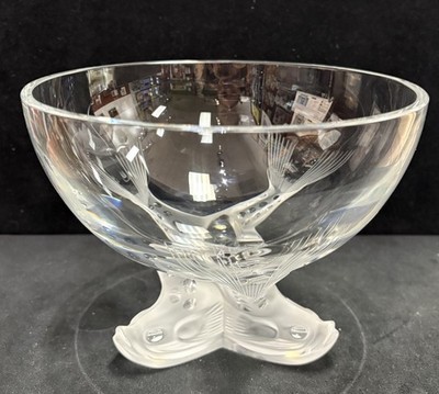 Lalique Paris Luxury Crystal Igor Caviar Serving Bowl with Box