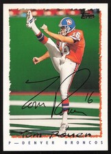 Tom Rouen Autographed 1995 Topps Card #126 Denver Broncos