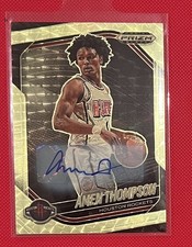 2024 PANINI PRIZM BLACK AUTO-GOLD VINYL FOTL #76 AMEN THOMPSON 3/5