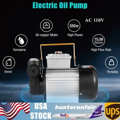 Self Priming Electric Oil Pump Fluid Extractor Diesel Kerosene Fuel Transfer