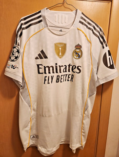 Real Madrid 2025 26 Home Jersey MBAPPE #9 Player Version NEW SIZE L UCL