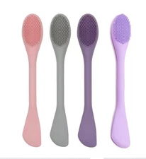 Premium Silicone Facial Cleansing Brush Combo 4pcs Mask Applicator and Skincare