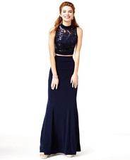  Spechless 2 Pcs Lace Embellished Mermaid Gown Dress   Sz 11   $120  *137  