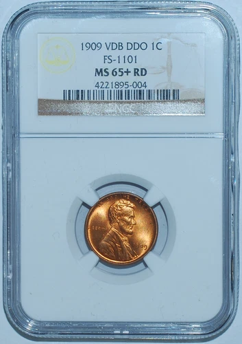 1909 VDB NGC MS65+RD Red DDO FS-1101 Double Doubled Die Obverse Lincoln Cent