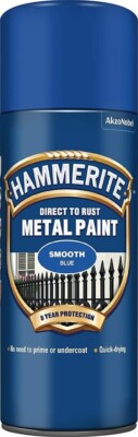 Hammerite - Glatt Direkt auf Rost Metallfarbe schnelltrocknend blau - 400ml Aerosol