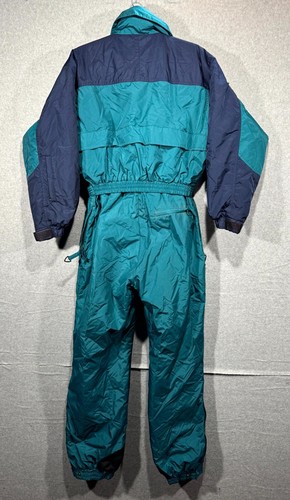 Columbia Ski Suit Mens Medium Snowsuit One Piece Emerald Purple Retro Vtg 80s - Picture 11 of 21