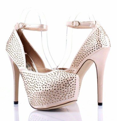 champagne color high heels