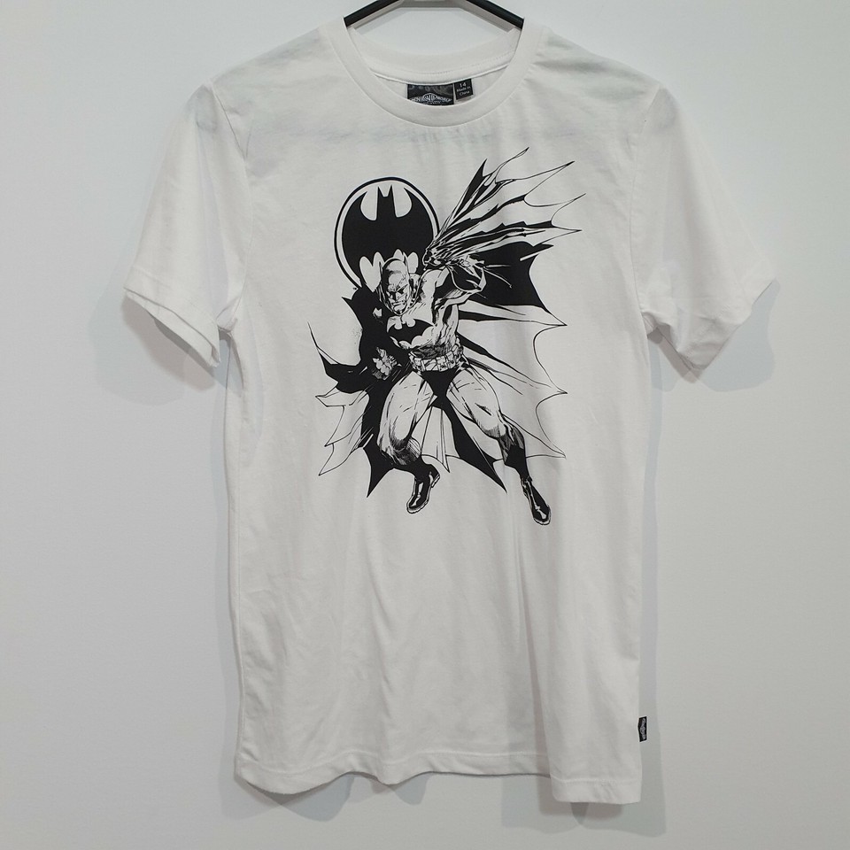 Batman Warner Bros Movie World Australia Womens White Graphic T-Shirt Size 14