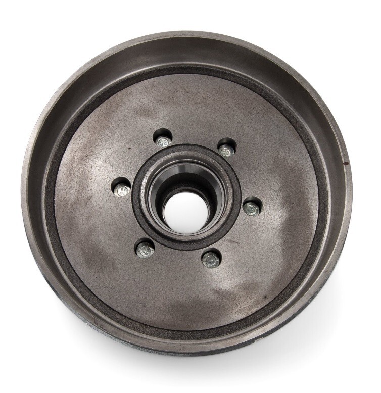 New Trailer Brake Hub Drum Set – 6 On 5.5 Bolt Pattern, 6000 Lbs Axle, 12x2 Inch (4-Pack)