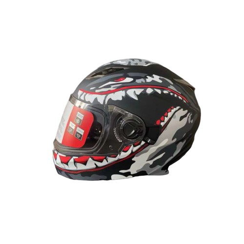 Xtron-Bikewear Full Face Motorcycle Helmet Motorbike Crash HELMET ON ROAD-Black - Picture 7 of 7