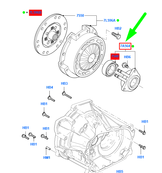 FORD FOCUS MK2 KupplungsnehmerzylinderReparatursatz 1673403 NEU