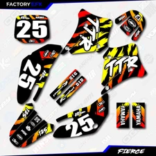 Fire Flame Fierce Racing Graphics Kit fits 00-07 YAMAHA TTR125 TTR 125 decals