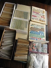 Canada bankers box with stocks, glassines, bundles 1950s to early 2000s here