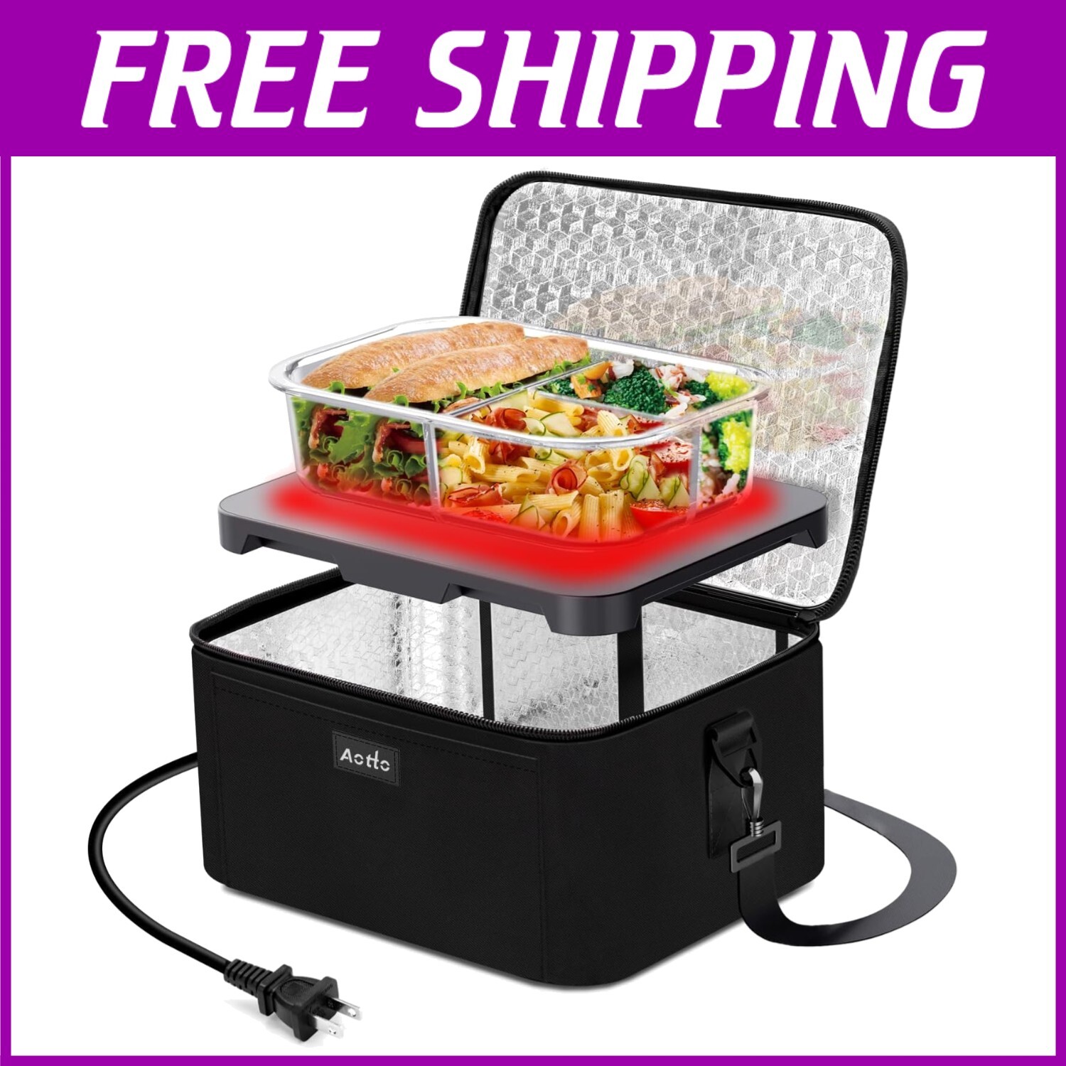Portable Lunch Box Heater for Warm Meals at Home Work or Travel