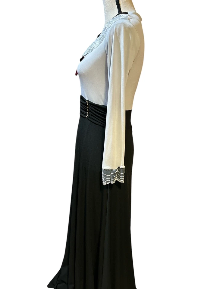 ROSA альт длинное платье ВИКТОРИАНСКИЙ искусственного раскачивания кружева косплей редкая Sz S черный/белый - Изображение 4 из 4