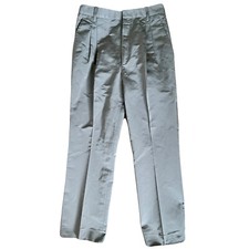 VALENTINO ROMA sz 4 US Slate Gray Gabardine High Waisted Pleated Pants 40 IT