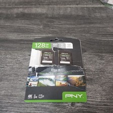 PNY Elite-X Black 128GB 4K Ultra HD Class 10 SDXC Flash Memory Card Used