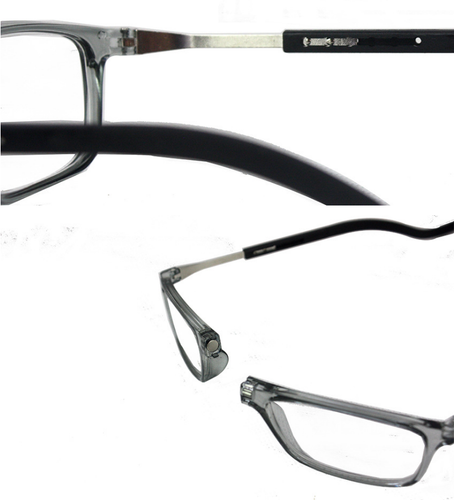 Hanging Folding Magnetic Reading Glasses Front Click Connect Neck Eyeglasses NEW - Picture 3 of 18