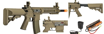 Lancer Tactical LT-19T-G2 M4 G2 M4 KEYMOD AEG RIS CQB 10" Airsoft Rifle BB Gun