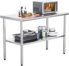 & Work,Commercial 48'' Table 24'' X for ROVSUN Prep Steel Worktables Stainless &