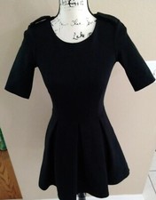 Zara Woman Black Alone Skater Dress Size XS            