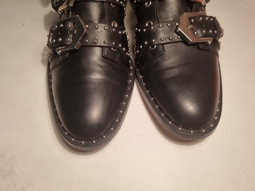 Givenchy Elegant Black Leather Studded Ankle Boots Size EU 36.5 - 第 10/24 張圖片