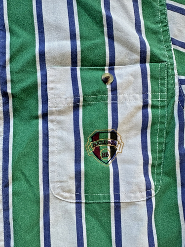 VTG Bugle Boy Shirt Large 16-18 Stripes Colour Block Single Stitch 80s 90s NWOT - Picture 11 of 22