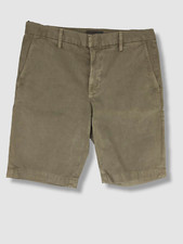 185 Vince Men's Brown Classic-Fit Bermuda Belt-Loops Trousers Shorts Size 30