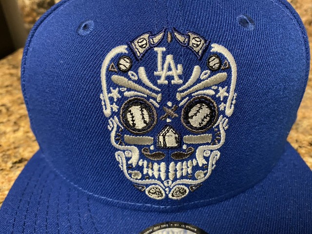la dodgers skull hat