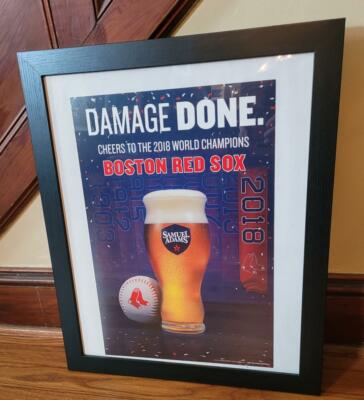 Poster Sam Adams Beer DAMAGE DONE Cheers to the 2018 World Champions