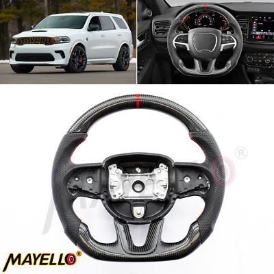 Steering Wheel Carbon Fiber for Dodge Challenger Charger SRT HELLCAT 2015-2024