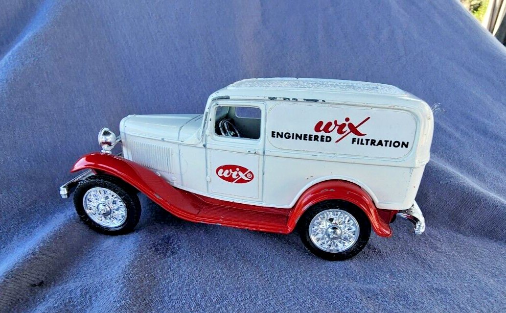 1932 FORD SEDAN DELIVERY Diecast Truck Coin Bank..."Wix Engineered
