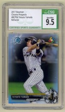 Tetsuto Yamada 2017 Bowman Chrome Refractor Blue Shimmer CSG WBC Yakult Swallows