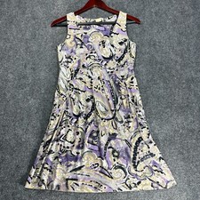 Michael Kors Dress Womens P Purple Print Sleeveless Popover Pockets Sundress