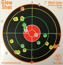 100 Pack - 7 Reactive Splatter Targets - Glowshot - Multi Color - See Your Hit
